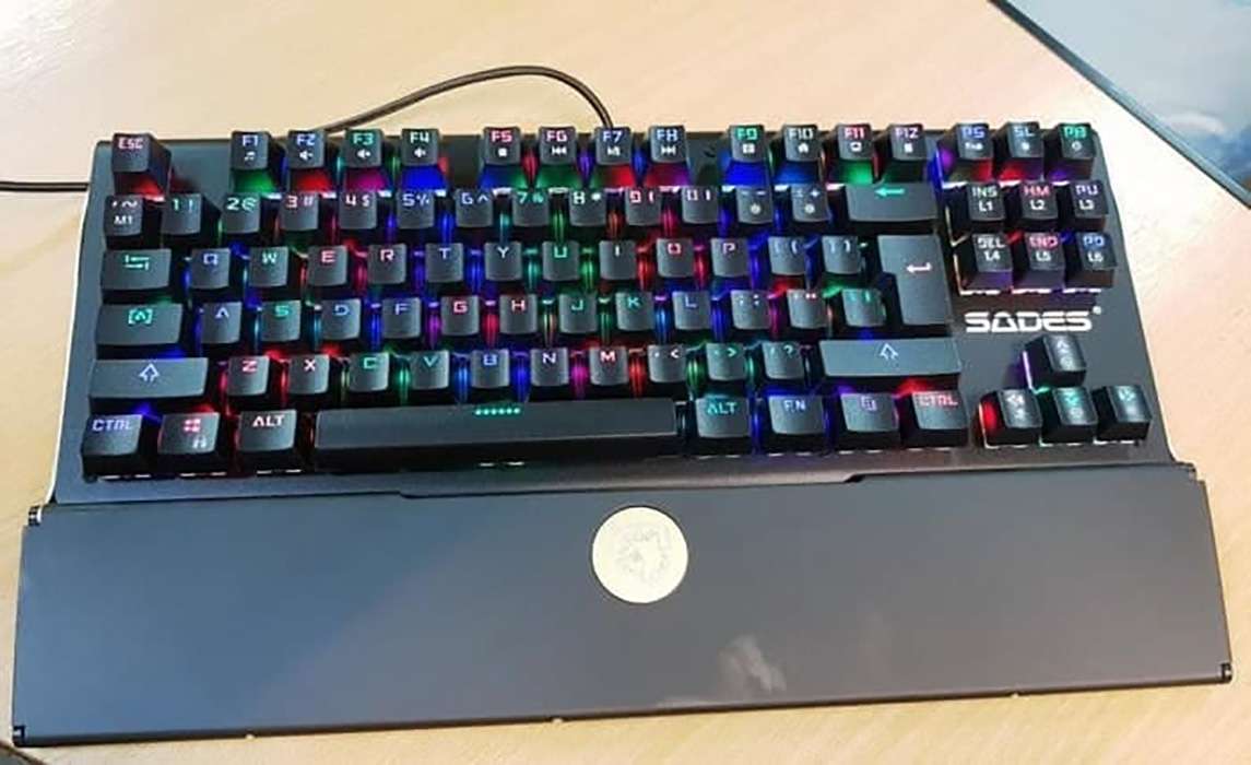 Keyboard Gaming Sades Shield Tkl RGB Mechanical