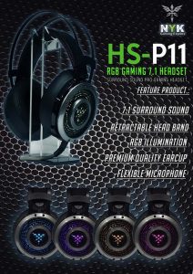 Headset Gaming NYK HS-P11 Black Rose