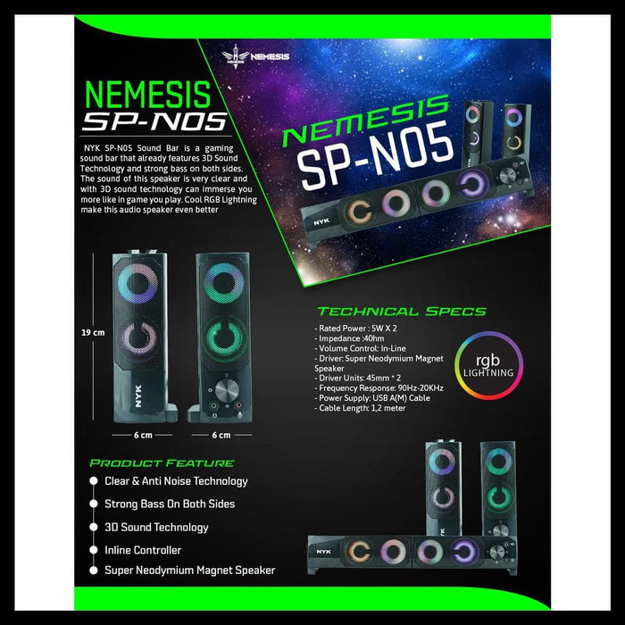 Speaker Gaming NYK SP-N05