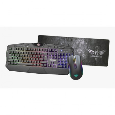 Paket Keyboard Mouse Mousepad Gaming NYK Basillisk KC-500