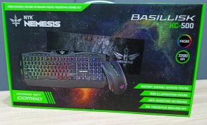 Paket Keyboard Mouse Mousepad Gaming NYK Basillisk KC-500