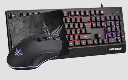 Paket Keyboard Mouse Mousepad Gaming NYK Drake KC-300