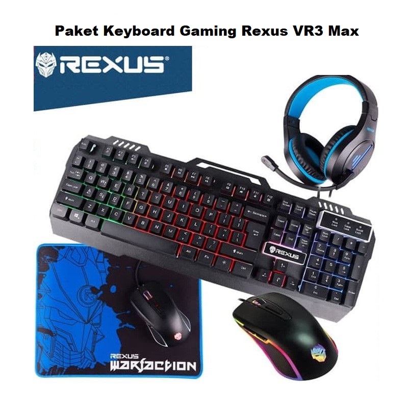 Paket Keyboard Gaming Rexus VR3 Max