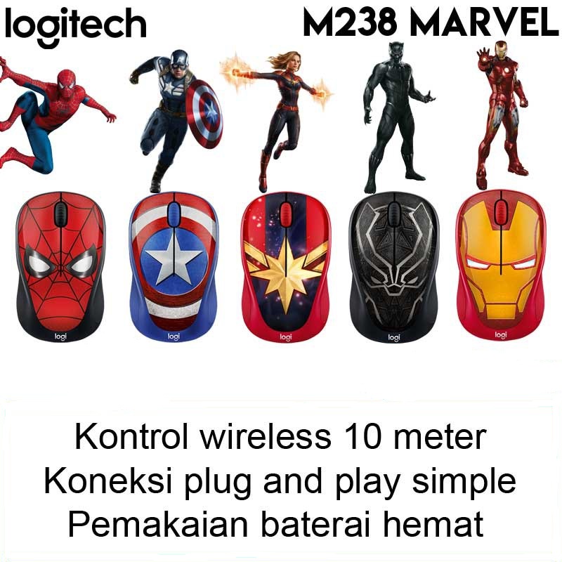Mouse Logitech M238 Marvel Wireless